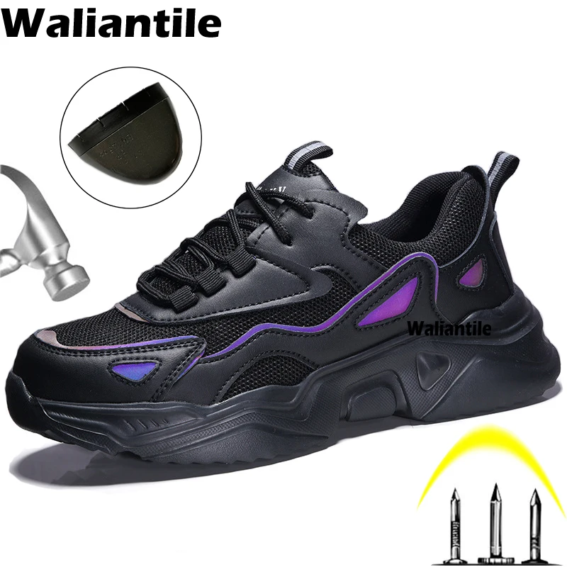 Top Trends: Waliantile Men Women Safety Shoes Sneakers For Industrial Working Puncture Proof Work Boots Indestructible Steel Toe Footwear Shoppable Styles