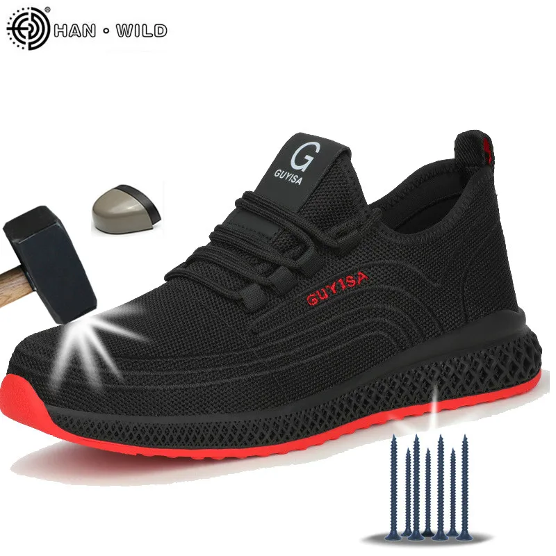 Top Trends: Safety Shoes With Metal Toe Men Immortal Indestructible Ryder Breathable Sneakers Shoe Work Shoes With Steel Toe Work Boots Shoppable Styles