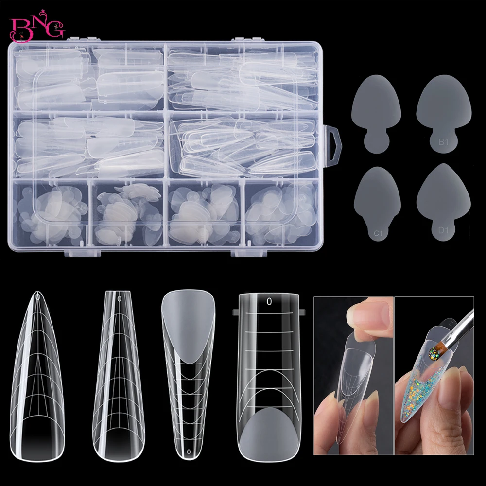 Top Trends: Duet System Dual Form Set Easily For French Manicure Square Almond Reuse Silicone Nail Sticker For Top Mold French Nail Art Tool Shoppable Styles