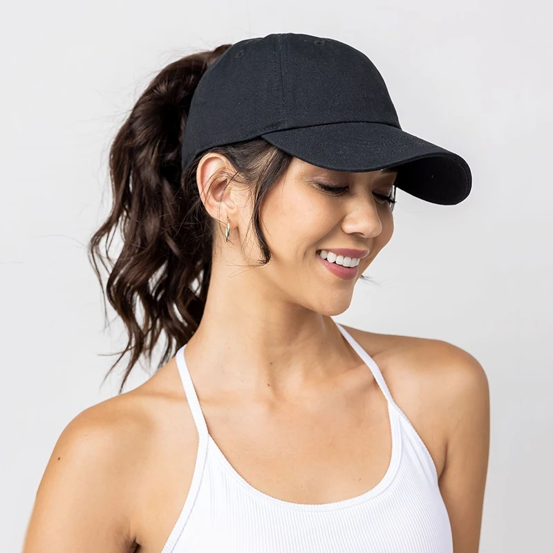 Top Trends: Solid Color High Ponytail Baseball Cap For Women Girls Sport Running Golf Tennis Caps Bundle Hair Tie High Messy Bun Ponycap Shoppable Styles