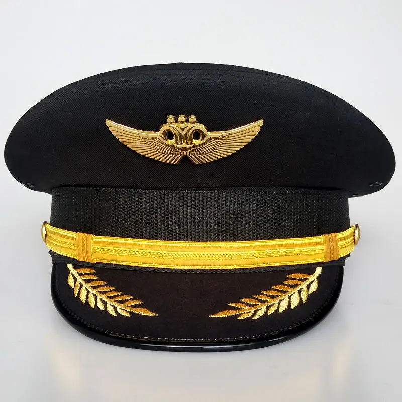 Top Trends: Designer Brand Captain's Hat Big Cornice Hat Aviation Cap Pilot's Big Gorras Para Hombres Casquette Homme Hot Sell Free Mail Shoppable Styles - Image 5