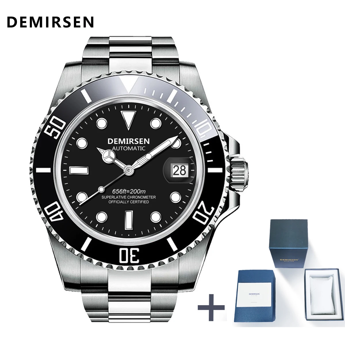 Top Trends: Demirsen Drop Shipping Luxury Sapphire Glass Automatic Wristwatch Waterproof 200M Mechanical Watches Top Brand Watch For Men Shoppable Styles - Image 5