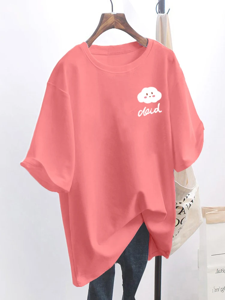 Top Trends: Oversized T-shirt Summer Fashion Floral Women Tees 2022 New Short Sleeve O-neck Loose Tops Fashion Casual All-match Tshirt Shoppable Styles