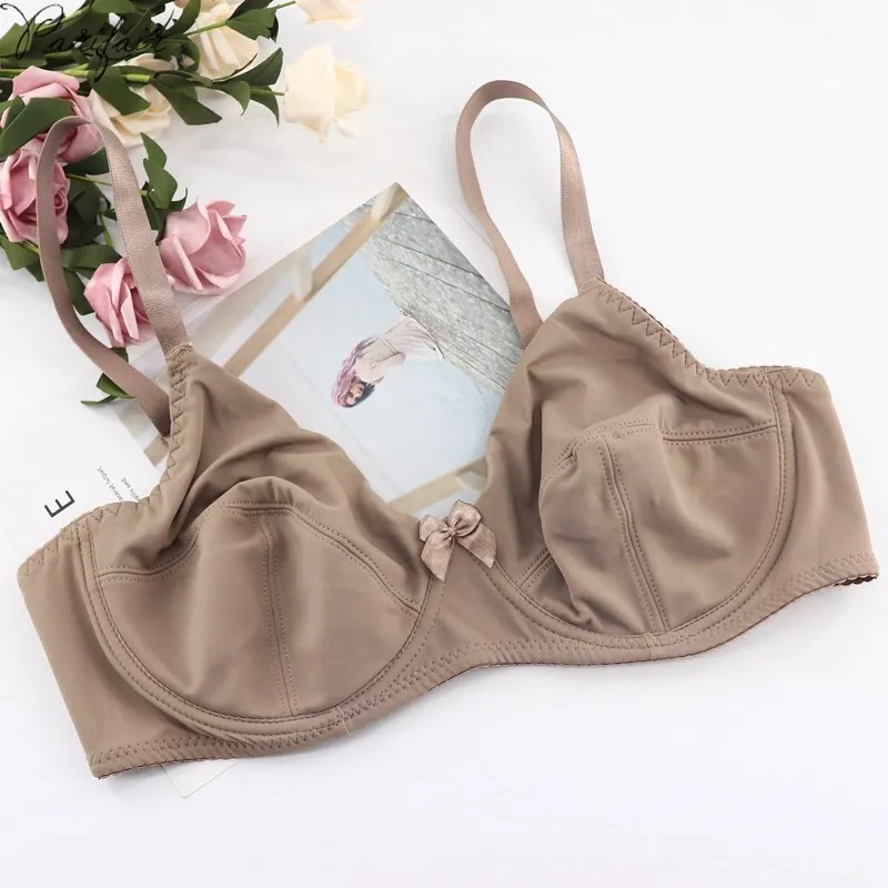 Top Trends: PariFairy Solid Color Plus Size 36-52 D E F Cup Women Bra Intimate Underwear Comfortable Full Coverage Lingerie Top Shoppable Styles