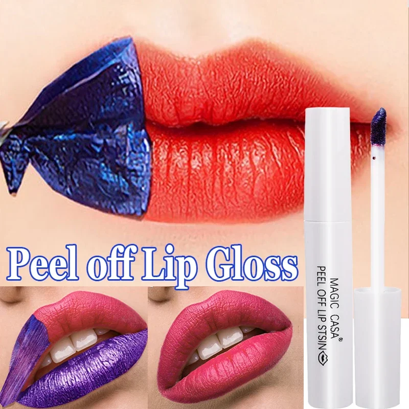 Top Trends: 4 Colors Peel-off Lip Glaze Matte Liquid Lipsticks Tint Color Dye Lip Waterproof Lips Stain Makeup Tear Off Lip Gloss Cosmetics Shoppable Styles