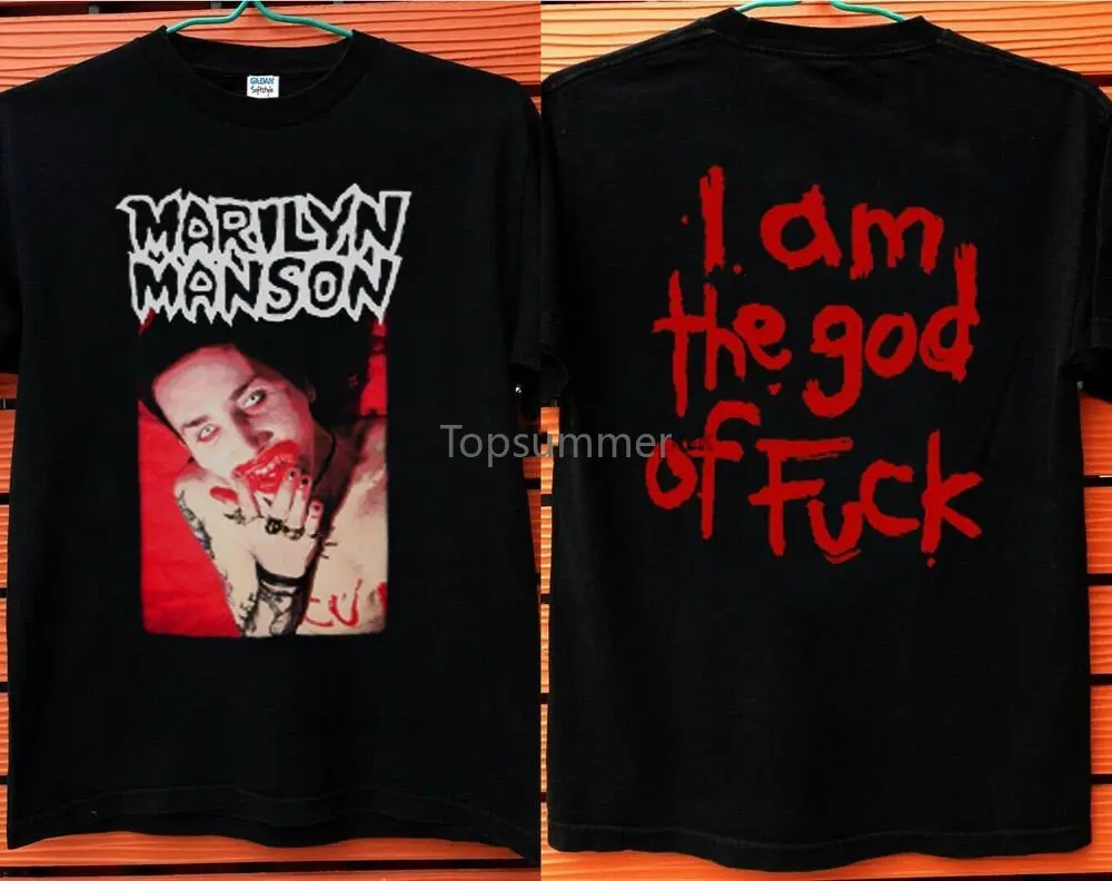 Top Trends: Marilyn Manson I Am The God T-Shirt Top Reprint Shoppable Styles