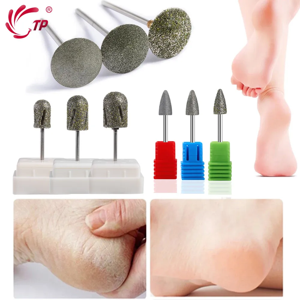 Top Trends: TP Pedicure Drill Diamond Drill Bit Rotary Burr Foot Cuticle Clean Manicure Pedicure Tools Drill Accessories Nail Mills Umbrella Shoppable Styles