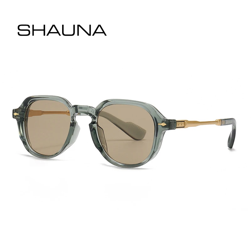 Top Trends: SHAUNA Retro Oval Sunglasses Women Rivets Gradient Shades UV400 Shoppable Styles