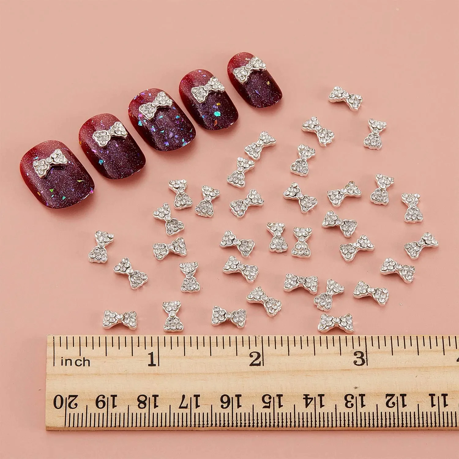 Top Trends: 10PCs / Lot 3D Nail Art Decoration CLEAR DIAMANTE BOW Rhinestone Crystal Gems Nail Charms Nail Art Decoration LARGE RIBBON BOW Shoppable Styles - Image 4