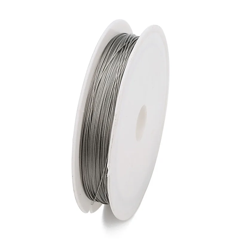 Top Trends: 1 Roll / lots 0.3 / 0.45 / 0.5 / 0.6mm Resistant Strong Line Stainless Steel Wire Tiger Tail Beading Wire For Jewelry Making Finding Shoppable Styles