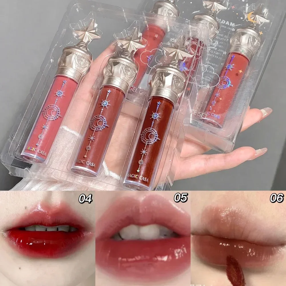 Top Trends: 3Pcs / set Liquid Lipstick Pink Lip Gloss Makeup Lip Tint Beauty Mirror Lip Glaze Set Moisturizing Lasting Non-stick Cup Shoppable Styles