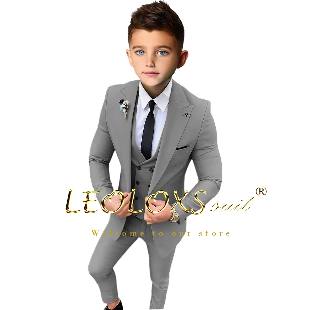 Top Trends: Boys' 3-piece Suit Set - Handmade (jacket + Trousers + Vest) Suitable For Weddings, Events, And Party Suit Customization Shoppable Styles