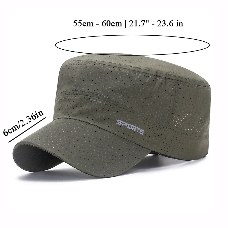 Top Trends: Summer Mesh Military Caps Quick-Dry Army Military Hat Cade Army Cap Adjustable Flat Top Hat Women Men Outdoor Army Hats Shoppable Styles - Image 3