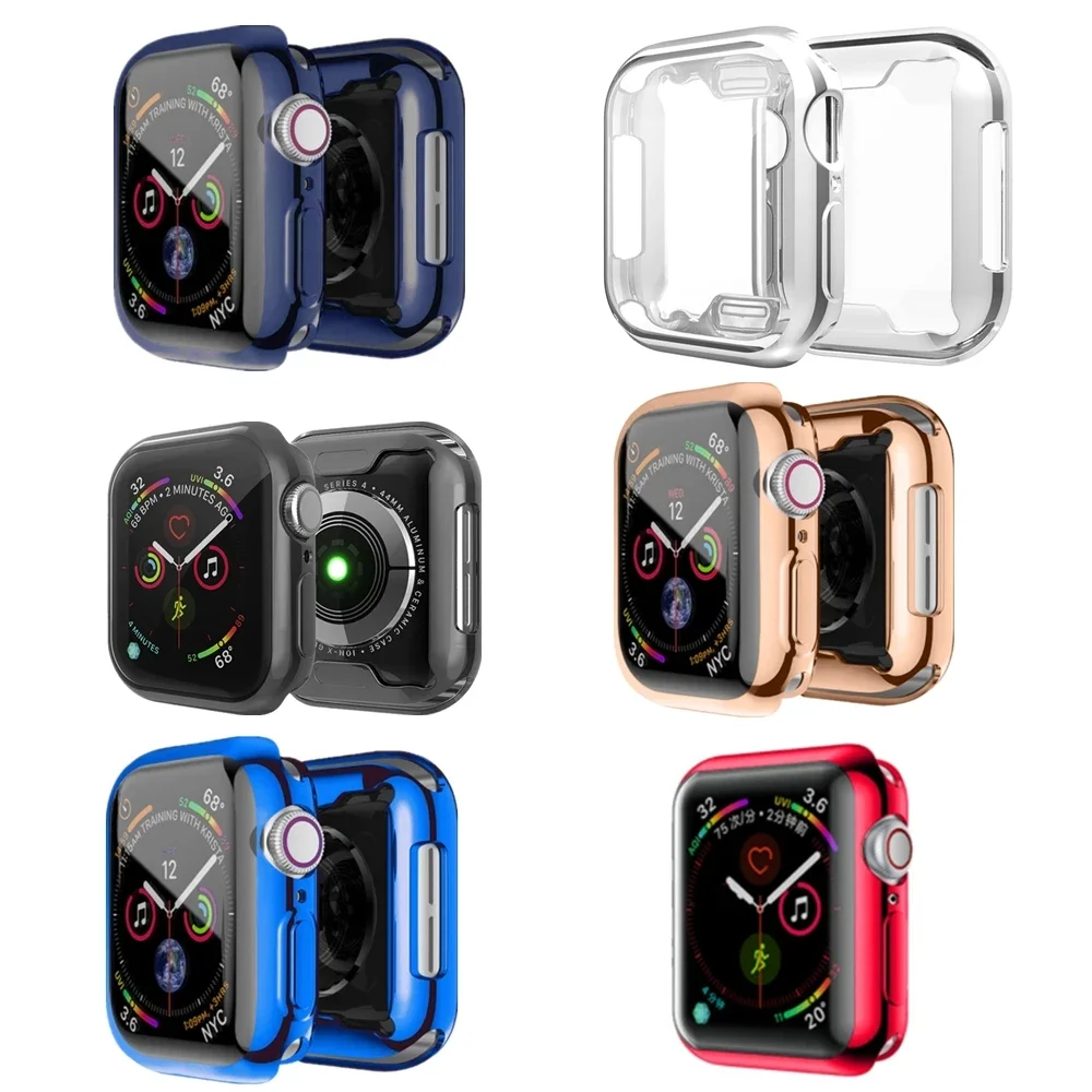 Top Trends: Cover Case For Apple Watch Series9 8 7 6 5 4 3 SE Silicone Clear Case Screen Protector For IWatch Ultra2 38 40 41mm 42 44 45mm Shoppable Styles