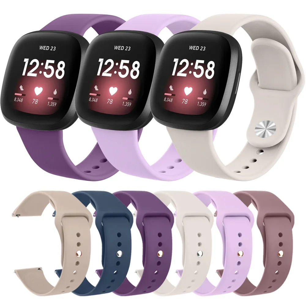 Top Trends: Soft Silicone Strap For Fitbit Versa 1 / Versa 2 / Versa 3 / Versa 4 Band Bracelet For Fitbit Versa Lite / Sense / Sense 2 Strap Wristband Shoppable Styles