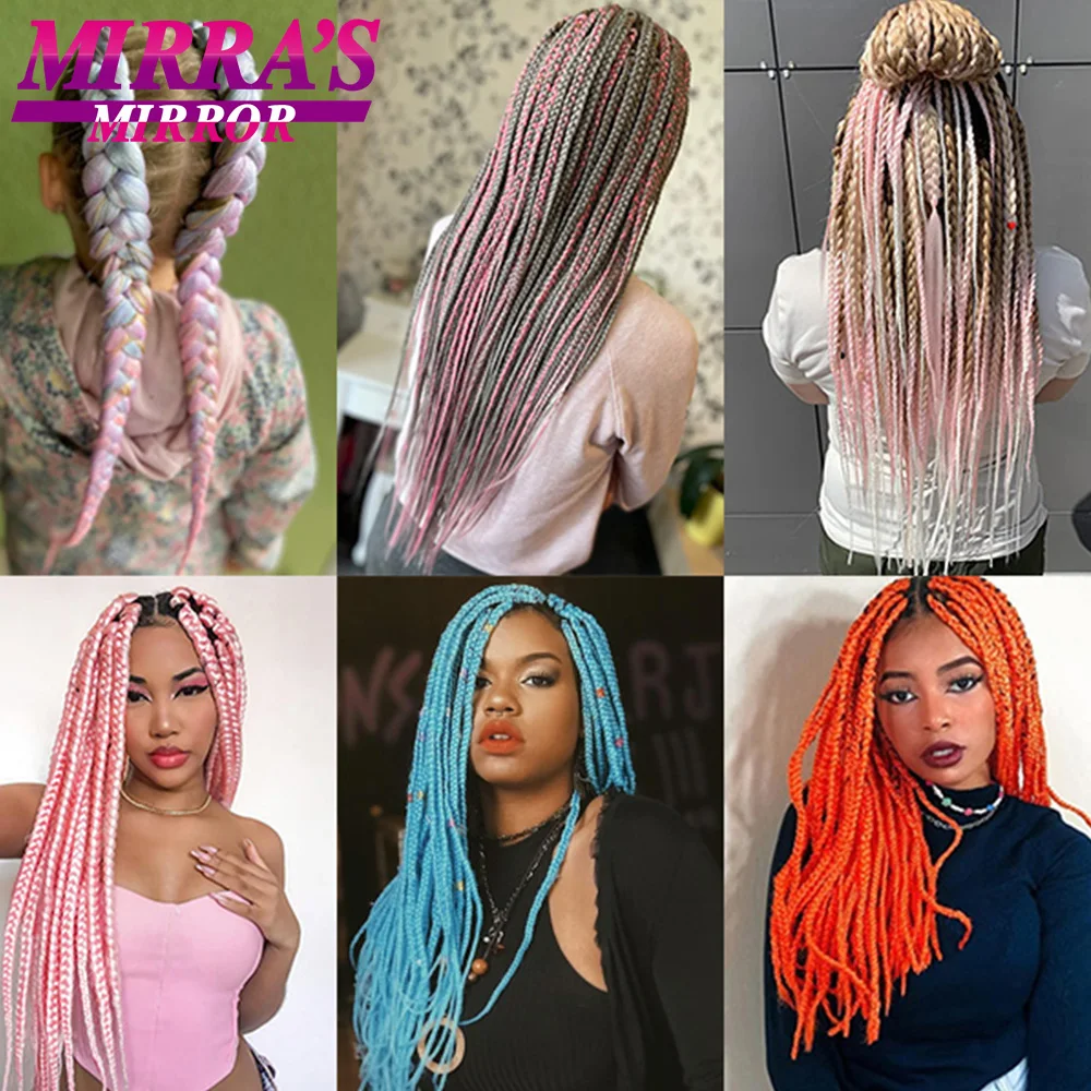 Top Trends: Corlorful Synthetic Jumbo Braids Hair Extensions 28 Inch Braiding Hair Pre Stretched Yellow Blue Green Red Pink Purple Braids Shoppable Styles - Image 6