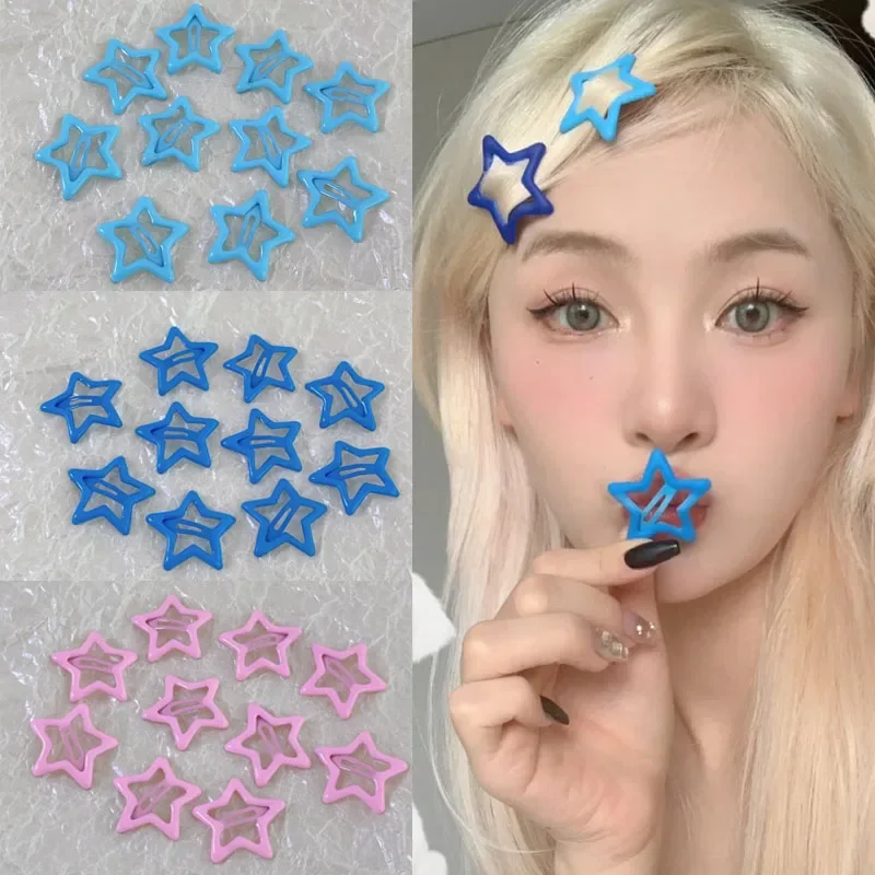 Top Trends: Cute Star BB Hair Clips Y2K Women Kids Colorful Glitter Star Hairpin Side Barrettes Hair Grip Headwear Hair Accessories Gift Shoppable Styles