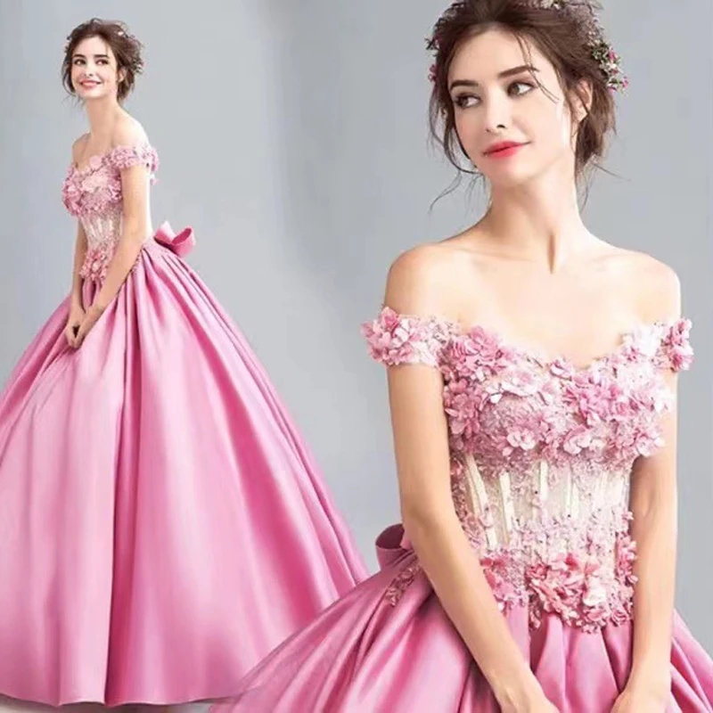 Top Trends: LZPOVE Pink Quinceanera Dresses 2023 3D Flower Applique Illusion Tulle Party Dresses Satin Lace Up Vestidos De 15 Quinceañera Shoppable Styles