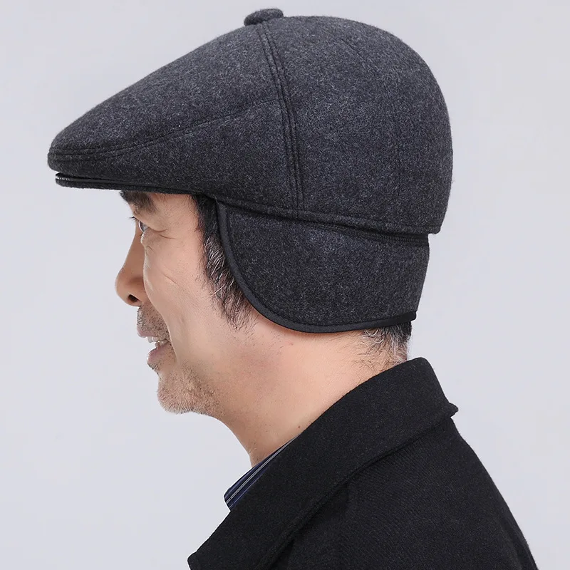 Top Trends: Middle-aged Elderly Hat Men Old Man Hats Old Man Grandpa Cap Dad Fall And Winter Thickened Warm Ear Protection Forward Caps Shoppable Styles