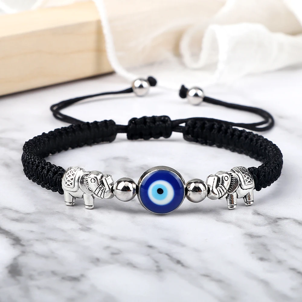 Top Trends: New Turkish Evil Eye Bracelet For Women Men Lucky Braided Red String Retro Elephant Bracelet Couple Friendship Wish Gift Jewelry Shoppable Styles