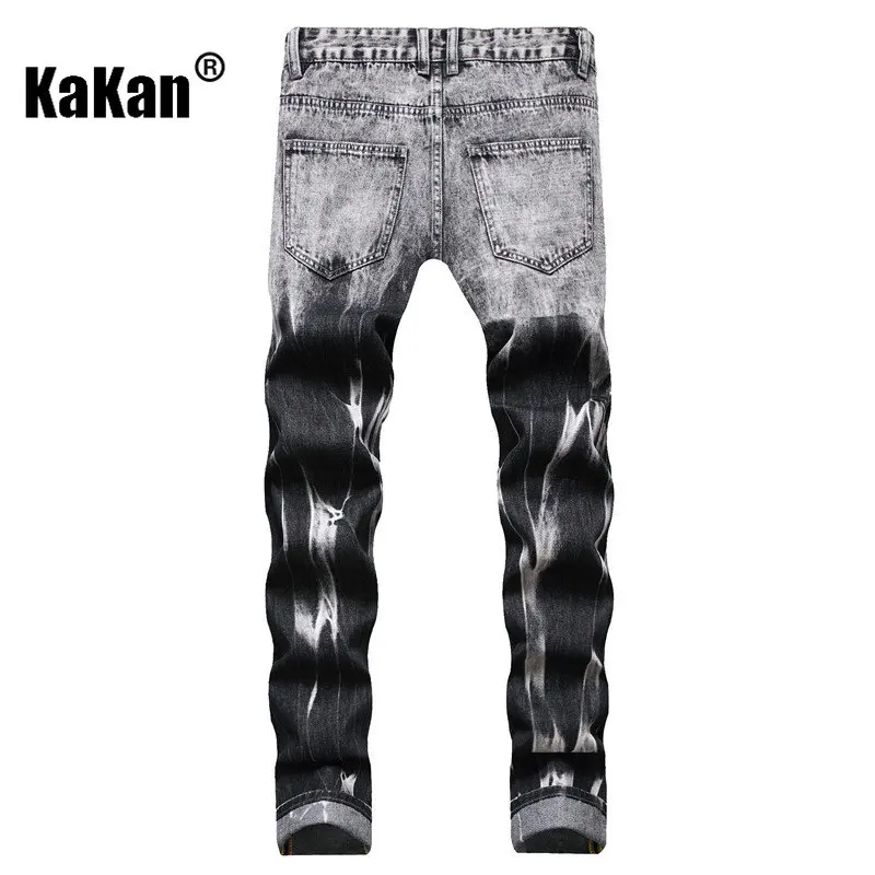 Top Trends: Kakan - New European And American Men's Straight Leg Jeans With Multiple Holes, Casual Pants, Black Jeans K44-9251 Shoppable Styles - Image 2