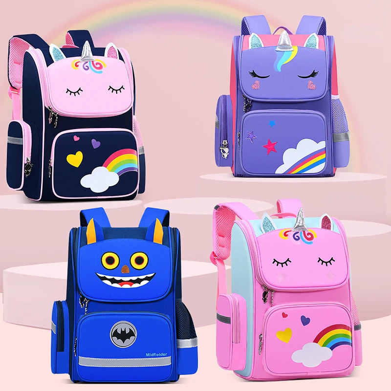 Top Trends: 2023 New Large Schoolbag Cute Student School Backpack Cartoon Unicorn Bagpack Primary School Book Bags For Teenage Girls Kids Shoppable Styles