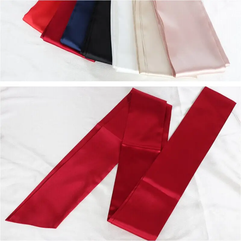 Top Trends: Satin Silk Wide Belt Women 250cm Long Japanese Style Lace Up Waistbands Satin Corset Belts Ribbon Cummerbund Shoppable Styles - Image 6