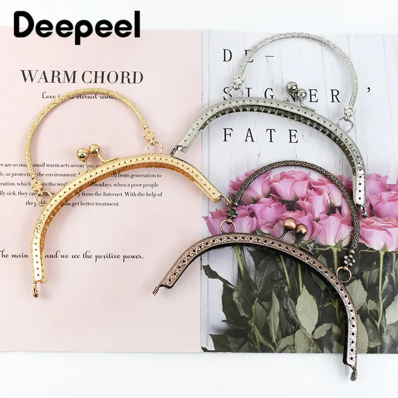 Top Trends: 1 / 2 / 5Pcs Deepeel 16.5cm Fashion Metal Embossing Handles Purse Handbags Frame Kiss Clasp DIY Sewing Close Hardware Accessories Shoppable Styles