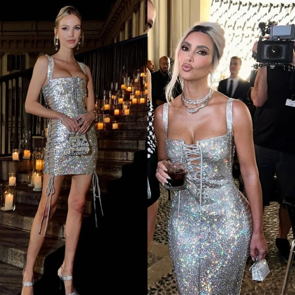 Top Trends: Shiny Crystals Evening Dress Sexy Strap Ties Lace Up Formal Short Mini Red Carpet Prom Party Dress Ins Hot Girl Streetwear Shoppable Styles