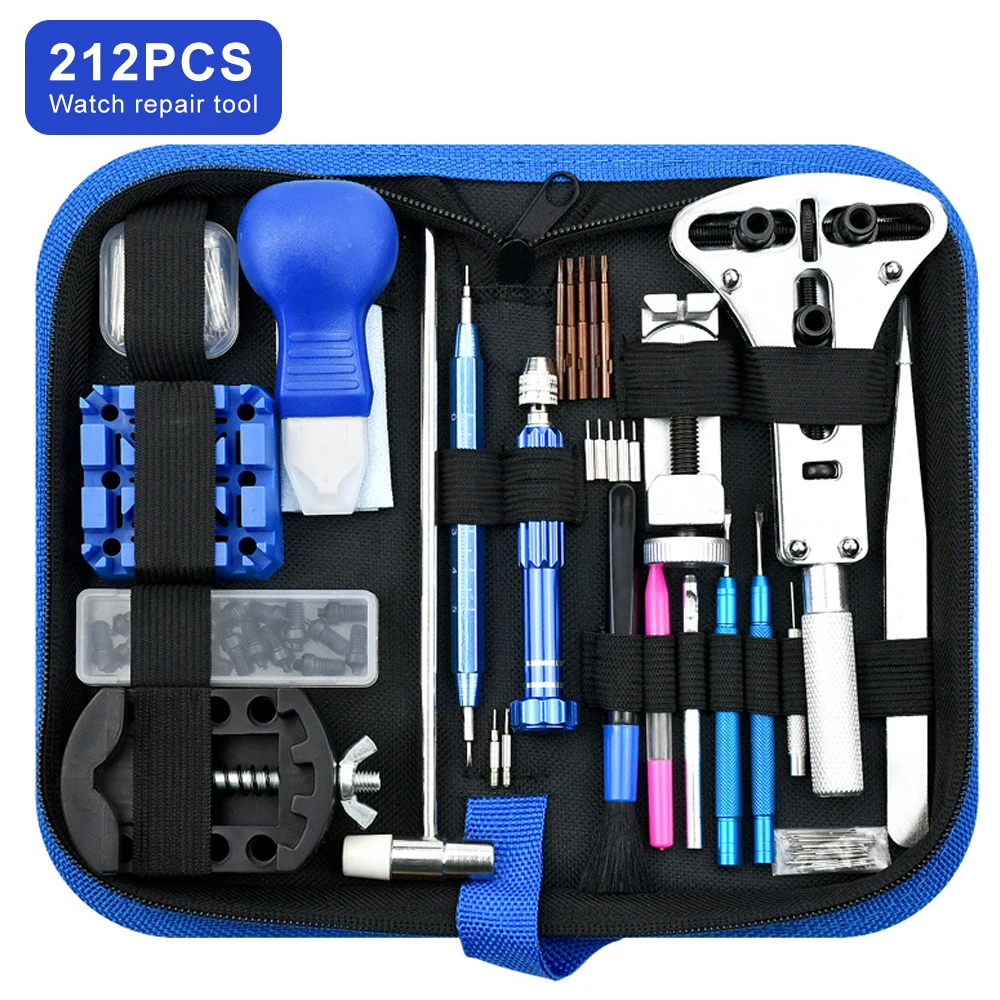 Top Trends: 212Pcs Professional Watch Repair Tool Set 147pcs Watch Strap Removal Replacement Battery Opening 188 / 144 / 31 / 13pcs Tool Kit Shoppable Styles