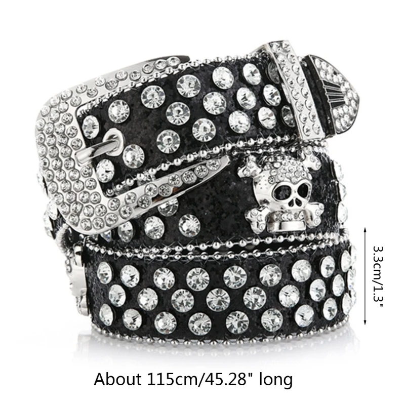 Top Trends: M2EA Vintage Skull Buckle Waist Belts For Women Wide Buckle Belt For Cowboy Cowgirl Strap Female Jeans Skirt Waistband Shoppable Styles