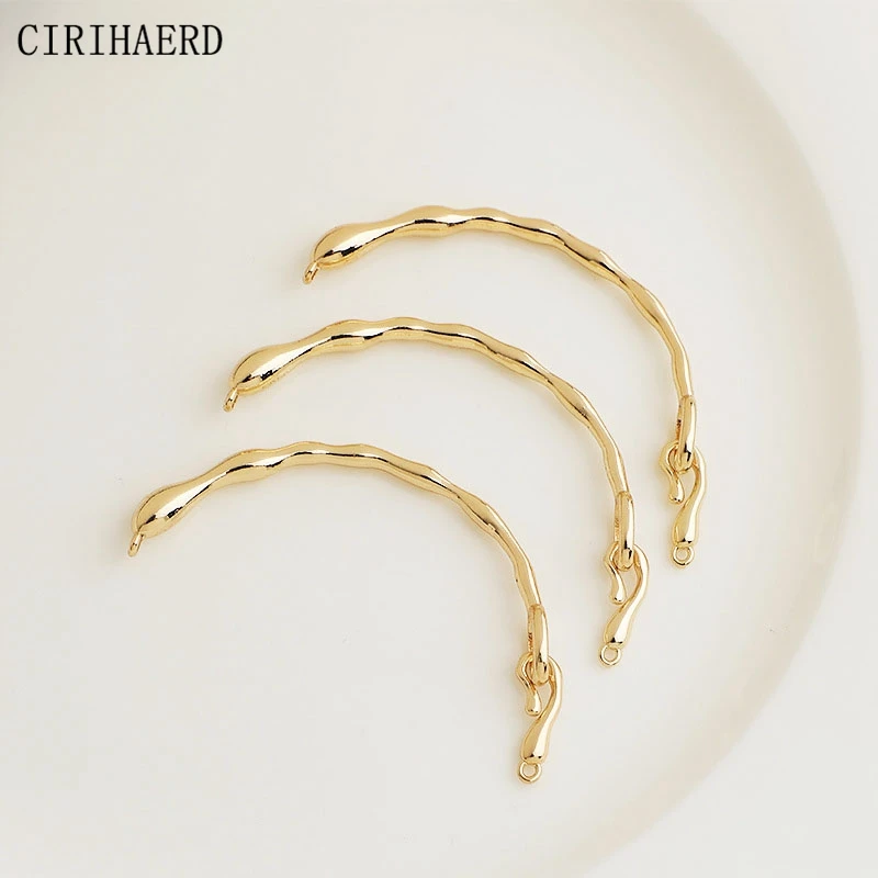 Top Trends: Branch Half Ring Bracelet 14K Gold Plated Irregular Connections Curved Tube For DIY Women&#039;s Jewelry Bracelet Making Accessories Shoppable Styles