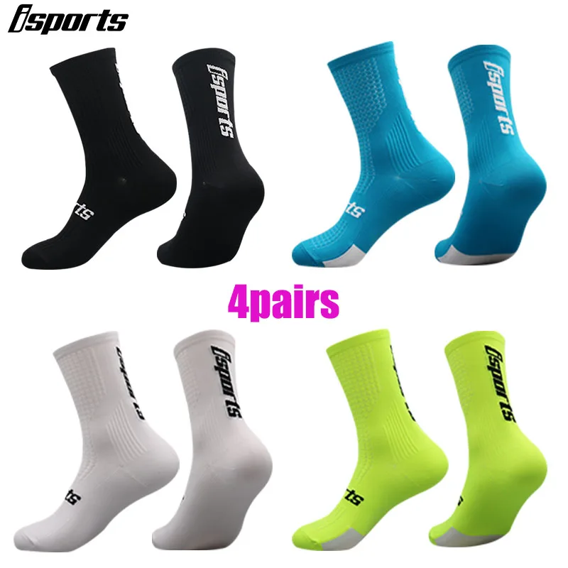 Top Trends: Isports 4pairs New Sports Compression Cycling Socks Men Professional Racing Mountain Bike Socks Calcetines Ciclismo Hombre Shoppable Styles