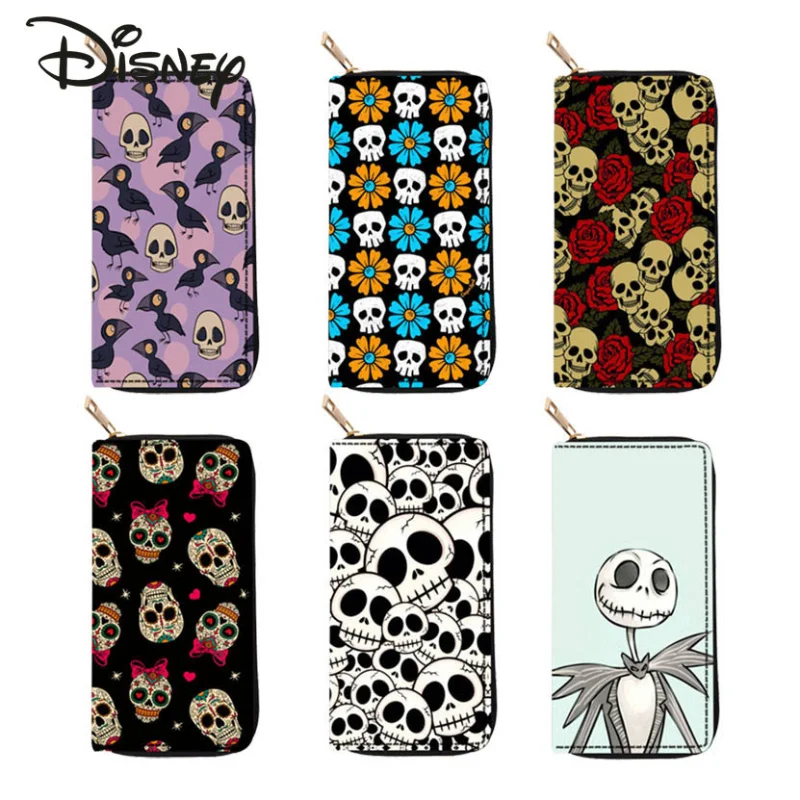 Top Trends: Disney Halloween Skull Fashion Women's Wallet High Quality Multifunctional Storage Card Bag Cartoon Long Men's Zero Wallet Shoppable Styles