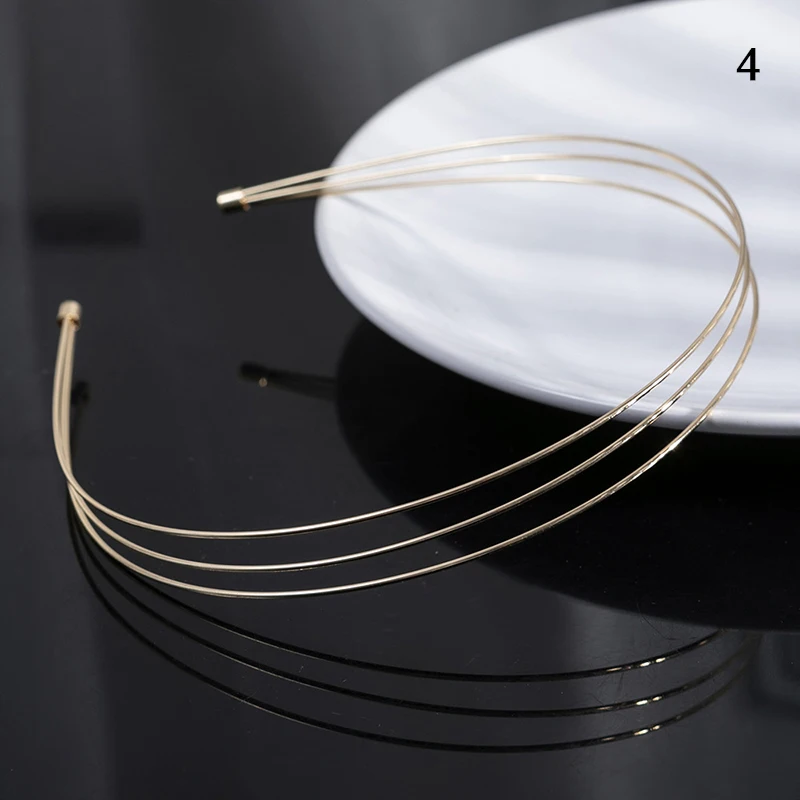 Top Trends: New Thin Gold Silver Headbands Women Three Layers Alloy Hair Hoop Double Root Metal Hair Bands Hair Accessories Smooth Head Hoop Shoppable Styles - Image 4