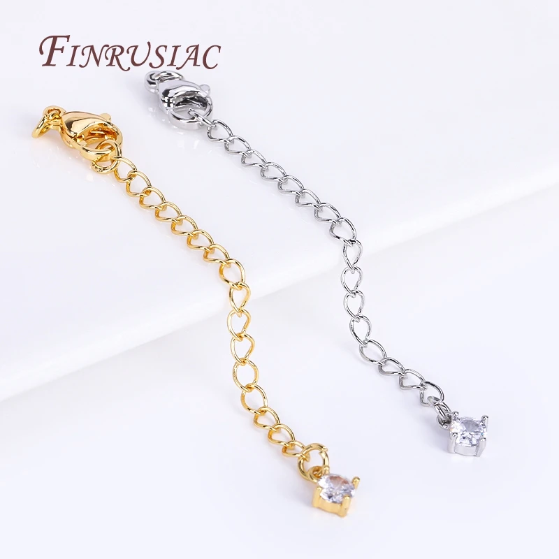 Top Trends: 8 Types Full Length 70mm 18K Real Gold Plated Brass Extended Extension Tail Chain With Lobster Clasps, Chain Extender Shoppable Styles - Image 2