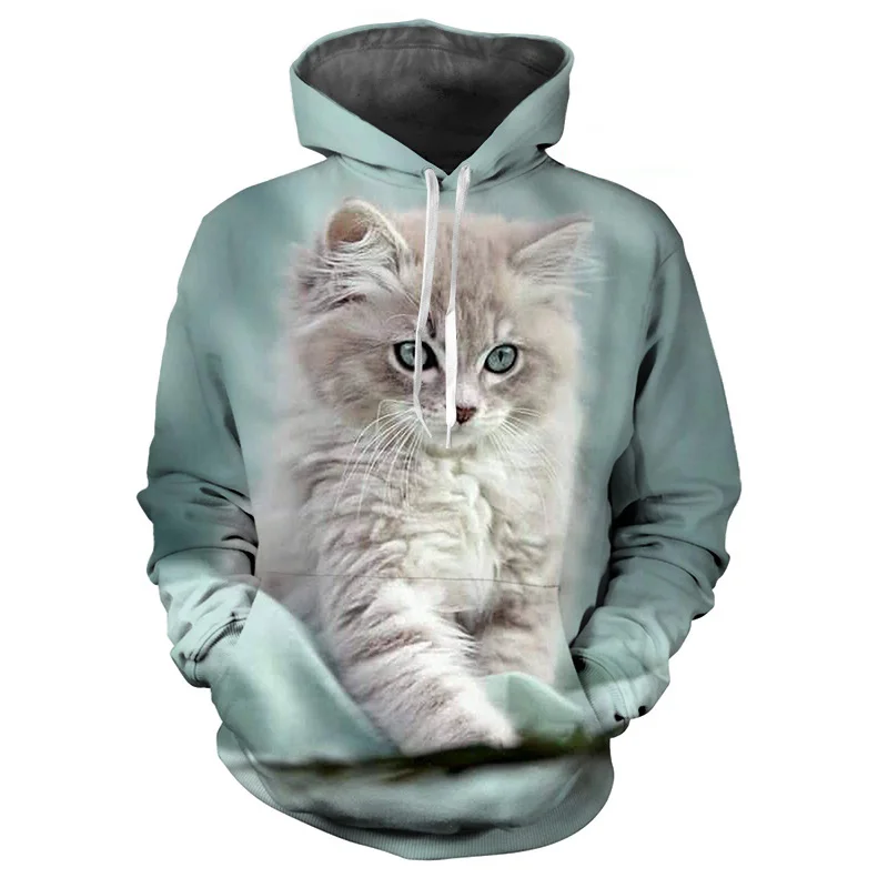 Top Trends: Male 3D Cat Graphic Element Hoodies Men Women Fashion Casual Oversized Hooded Sweatshirts Harajuku Large Size Streetwear Tops Shoppable Styles