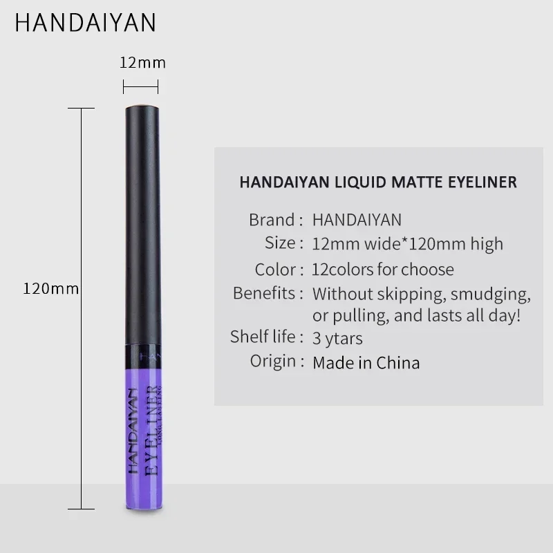 Top Trends: Yellow Liquid Eyeliner Pencil Waterproof Lasting Quick-Dry No Blooming Colorful Blue Pink Eye Liner Pen Makeup Cosmetics Tools Shoppable Styles - Image 6