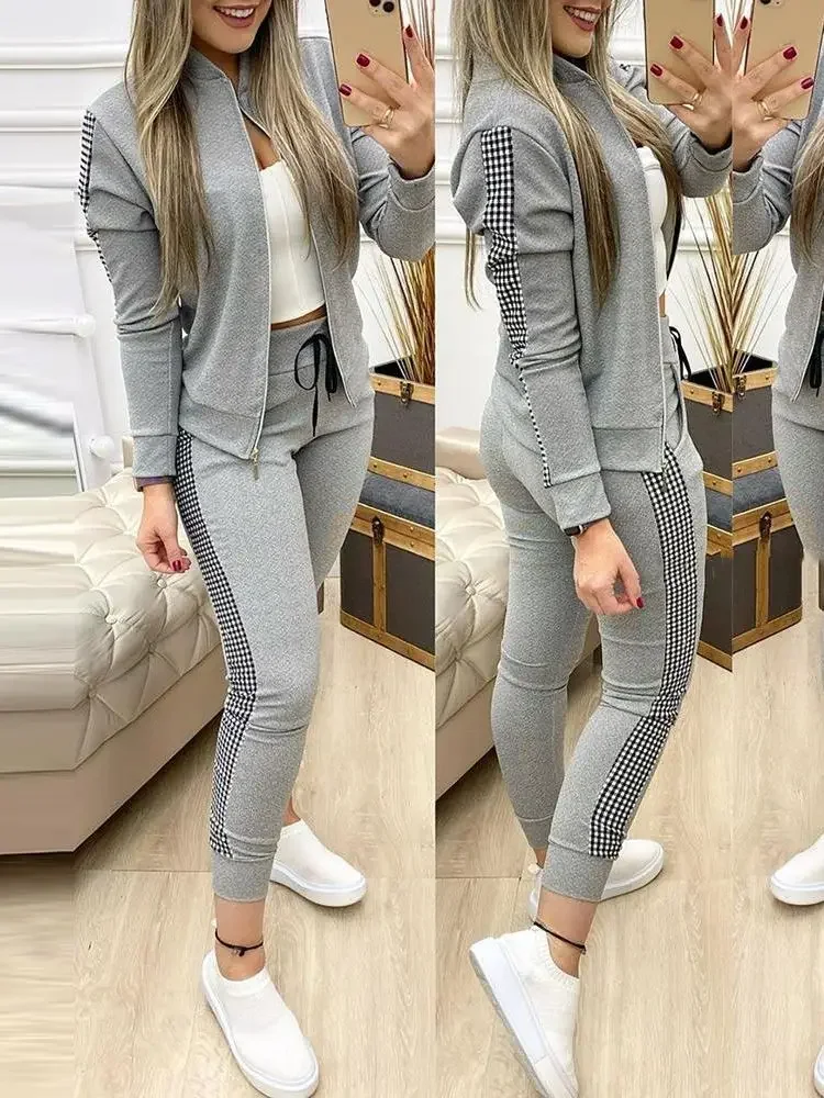 Top Trends: 2023 Women Two Piece Set Outfits Autumn Women&#039;s Tracksuit Zipper Top And Pants Casual Sport Suit Winter 2 Piece Woman Set Shoppable Styles