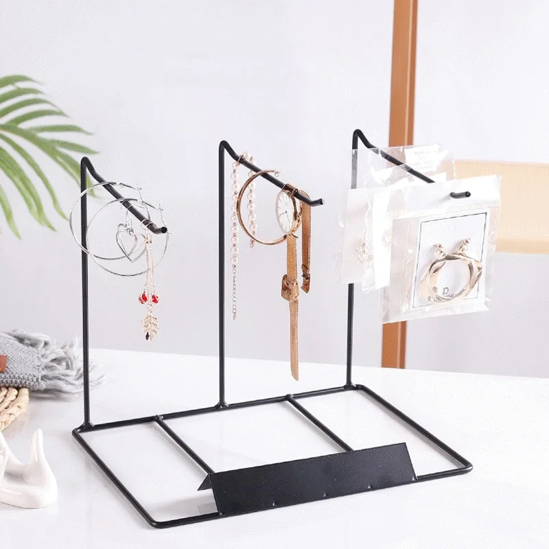 Top Trends: Metal Jewelry Display Rack Shelf Earrings Necklace Bracelet Ring Organizer Hanger Stand Retail Exhibitor Shop Display Shoppable Styles - Image 2