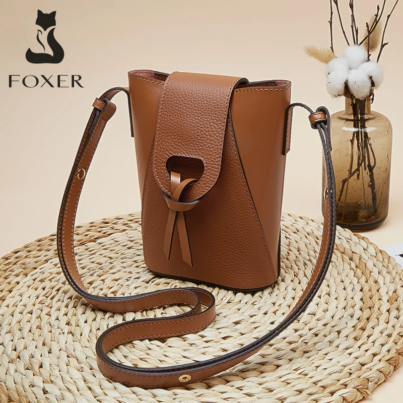 Top Trends: FOXER Mini Phone Bag Travel Lightly For Girl Fashion Crossbody Bag High Quality Small Women Split Leather Shoulder CellPhone Bag Shoppable Styles - Image 6