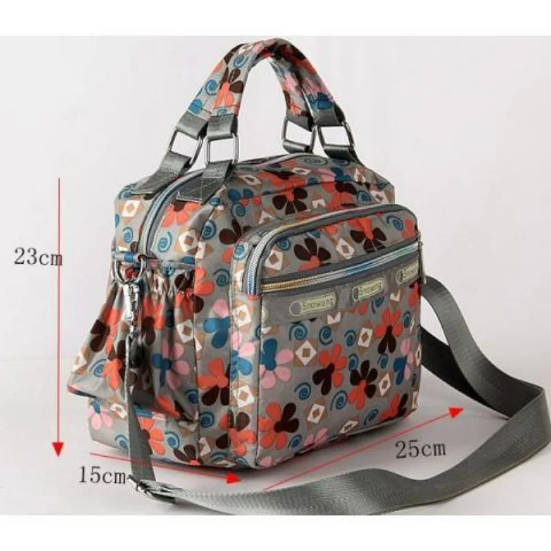 Top Trends: Spring Autumn 2023 New Shoulder Messenger Bag Multi-Layer Zipper Waterproof Handbag Large Capacity Lightweight Mother Bag Floral Shoppable Styles