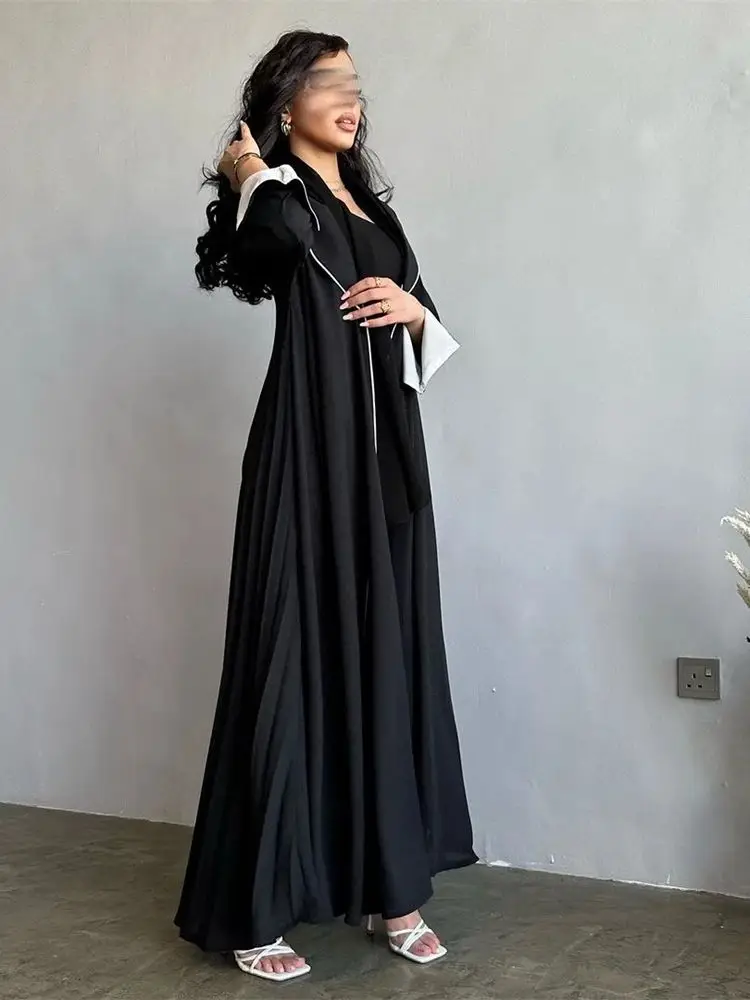 Top Trends: Ramadan Winter Black Kebaya Open Kimono Abaya Turkey Muslim Dress Islam Clothing Abayas For Women Cardigan Robe Femme Musulmane Shoppable Styles