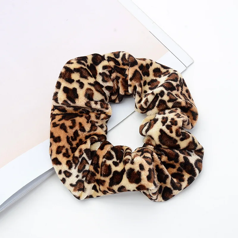 Top Trends: Fashion Women Vintage Leopard Print Velvet Hair Scrunchies Big Stretch Elastic Rope Bands Basic Hair Ties Shoppable Styles