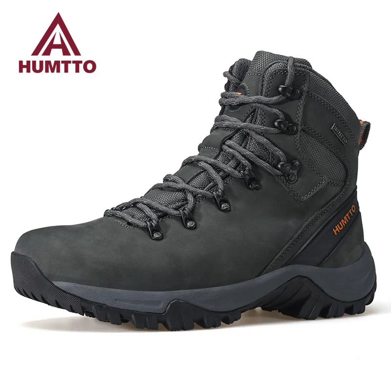 Top Trends: HUMTTO Waterproof Shoes For Men Leather Sports Climbing Hiking Boots Mens Luxury Designer Outdoor Trekking Hunting Male Sneakers Shoppable Styles