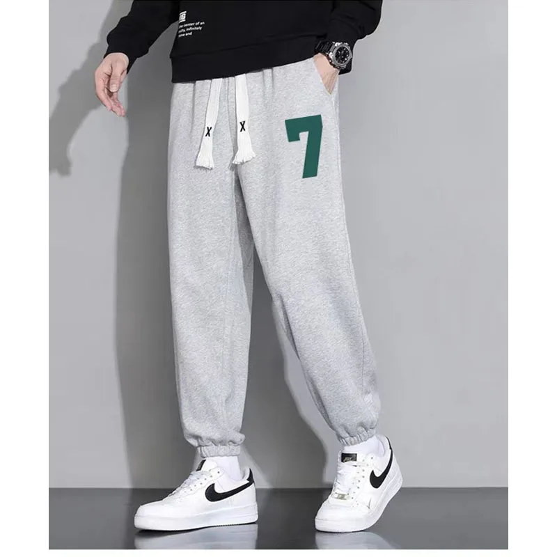 Top Trends: 2023 New Spring And Autumn Fashion Trend Loose Fitting Oversized Leggings Versatile Digital Fat Brother Casual Sports Pants Shoppable Styles