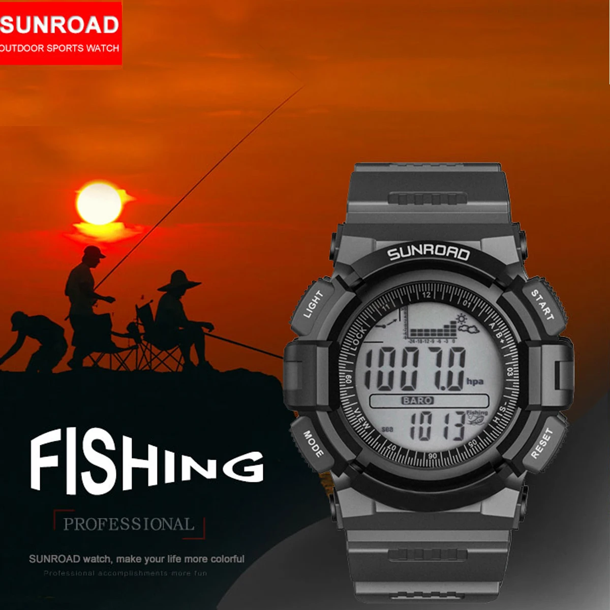 Top Trends: SUNROAD New 715A Sports Watch Altimeter Compass Men's Digital Watches For Men Fishing Clock 3ATM Waterproof Present Reloj Hombre Shoppable Styles - Image 5