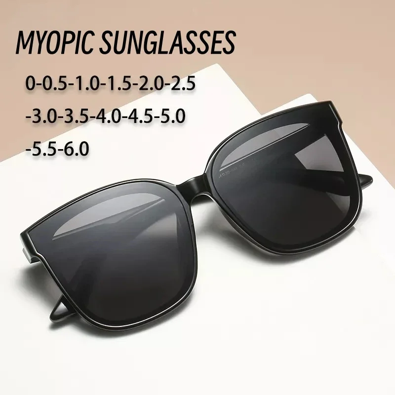 Top Trends: 2022 Polarized Myopia Sunglasses For Men Luxury Cat Eye Frame Prescription Sunglasses Classic Transparent Near Sight Eyewear Shoppable Styles