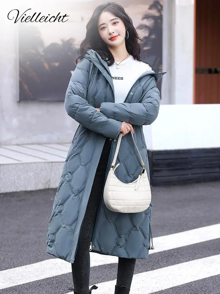 Top Trends: Vielleicht 2022 New Parkas Women Winter Jacket Snow Wear Long Coat Hooded Warm Parka Female Hooded Cotton Padded Jackets Outwear Shoppable Styles