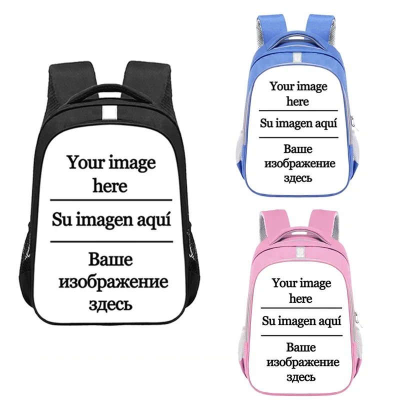 Top Trends: Customize The Image Logo Canvas Backpack Women Men Travel Bags Children School Bags Boys Girls Book Bag Kids Gift Backpacks Shoppable Styles